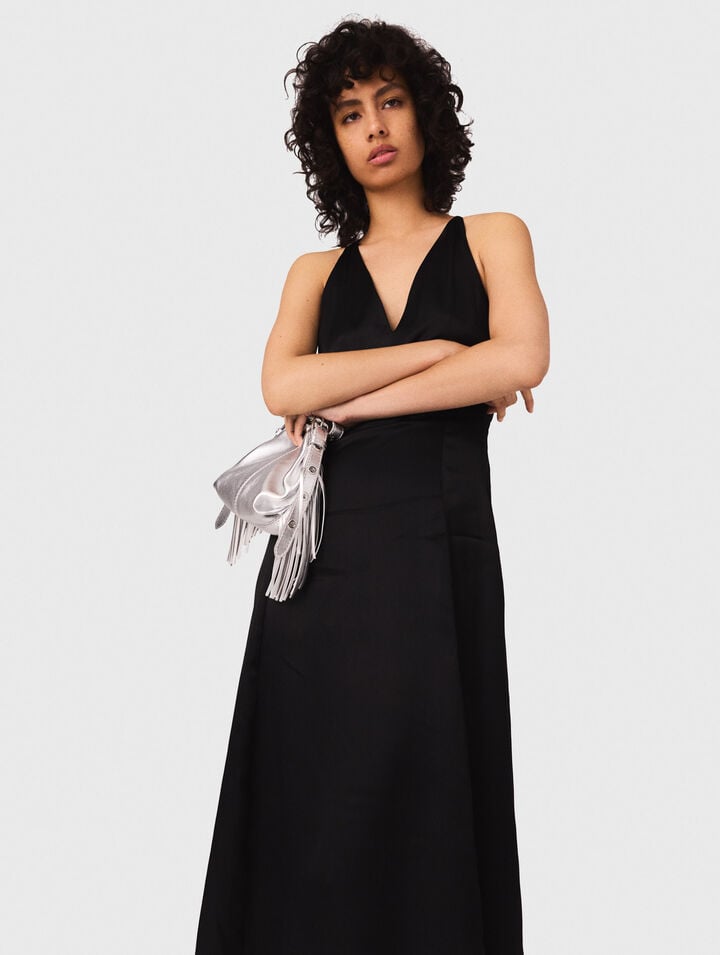 Langes Kleid mit Zopf-Rücken