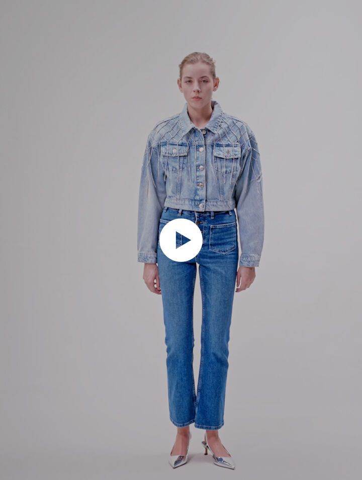 Blouson aus Jeans mit Strass