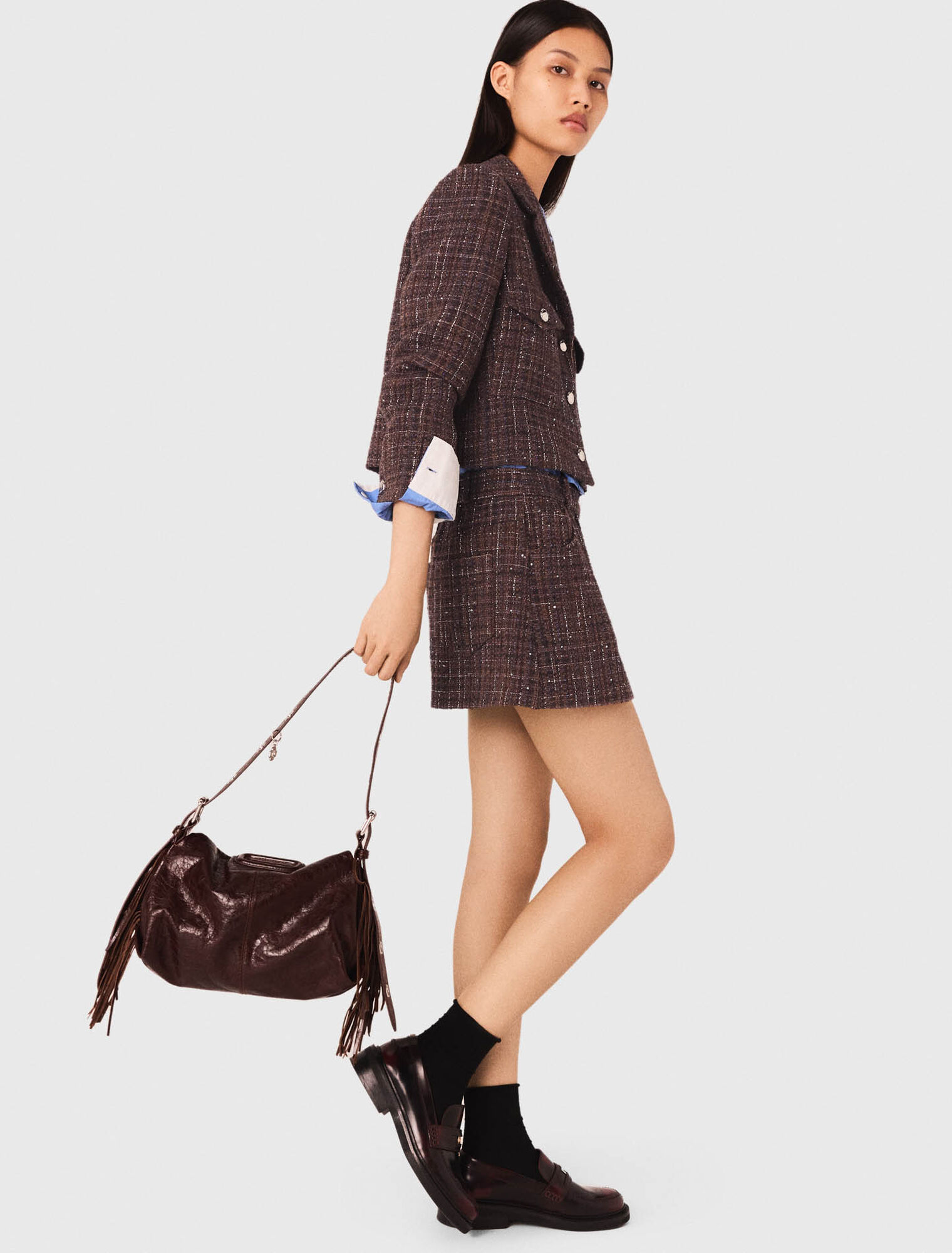 Kurze Tweedjacke