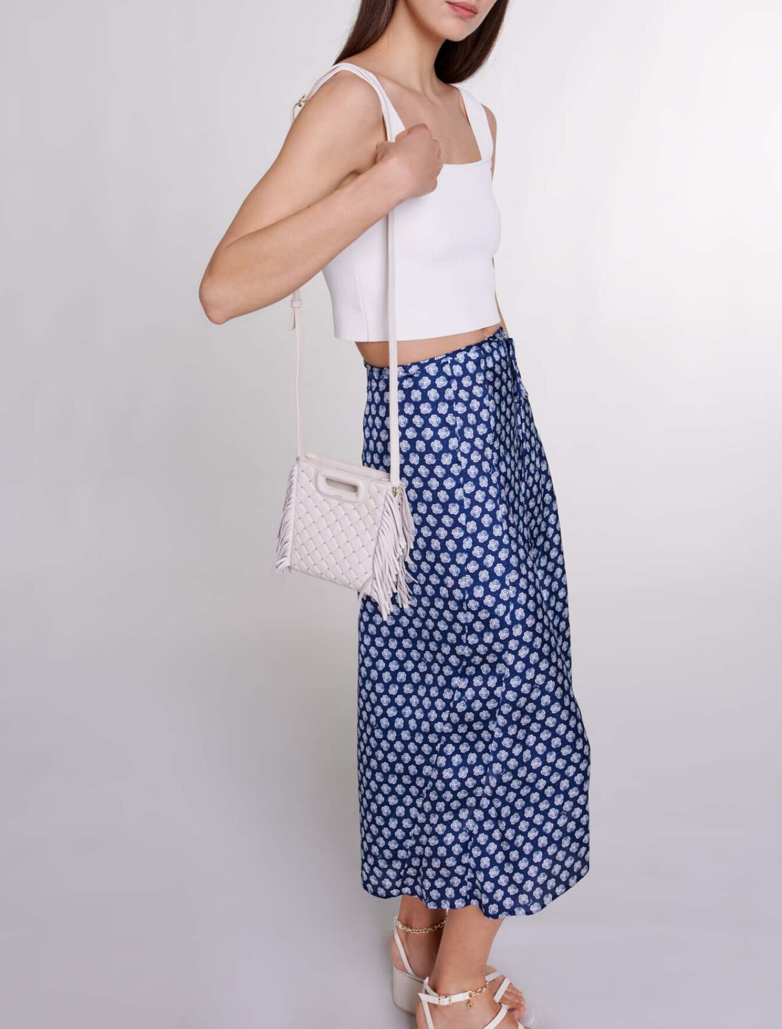 Halblanger Satinrock