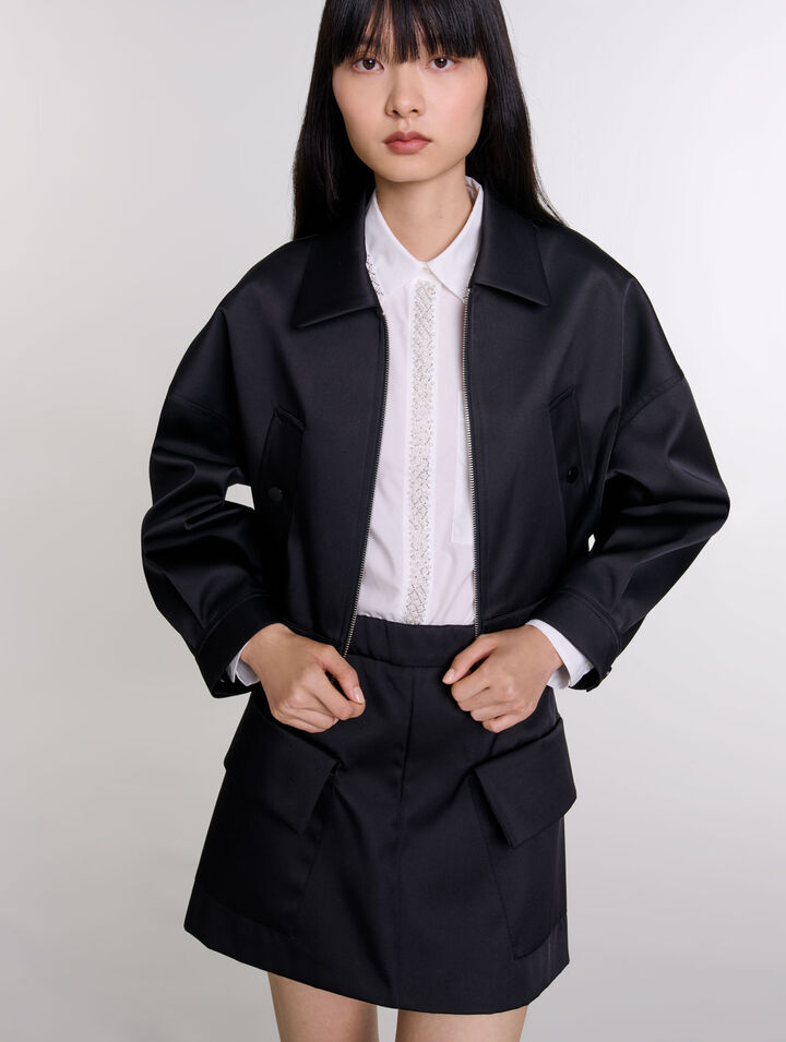 Blouson aus Satin
