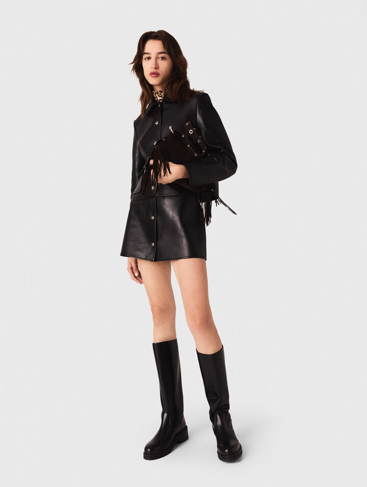 Kurze Lederjacke
