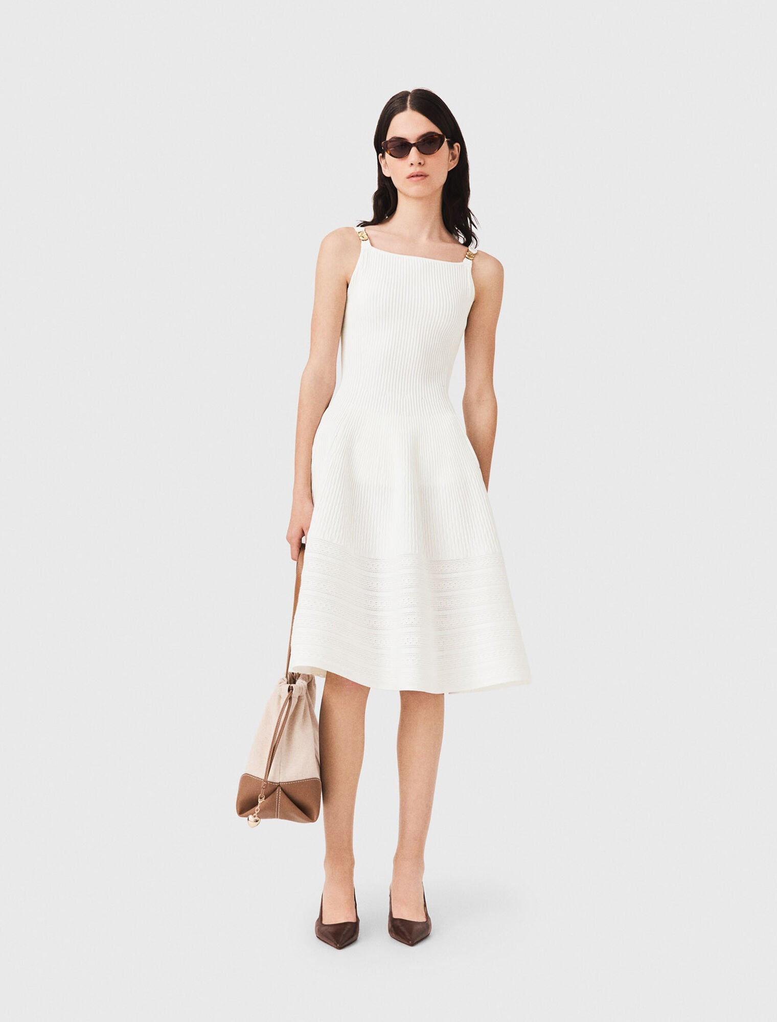 Langes Strickkleid