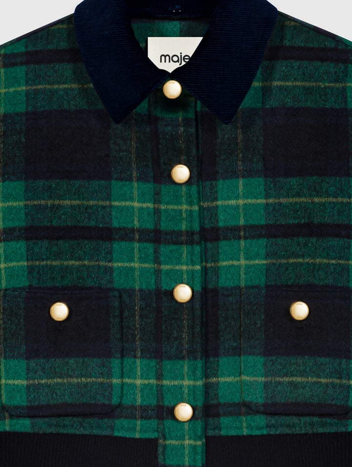 Wendejacke mit Kunstlederkragen