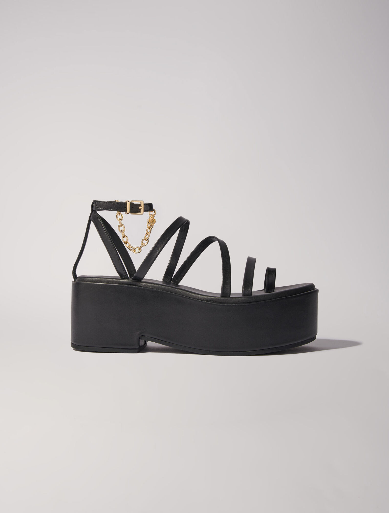 Keilsandalen aus Leder