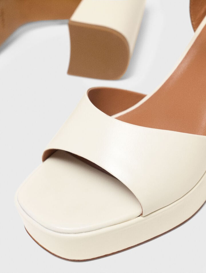 Plateau-Sandalen aus Leder