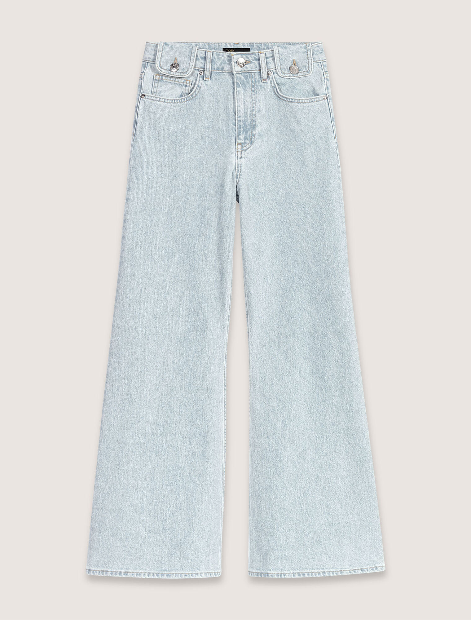 Weite Jeans mit Waschung