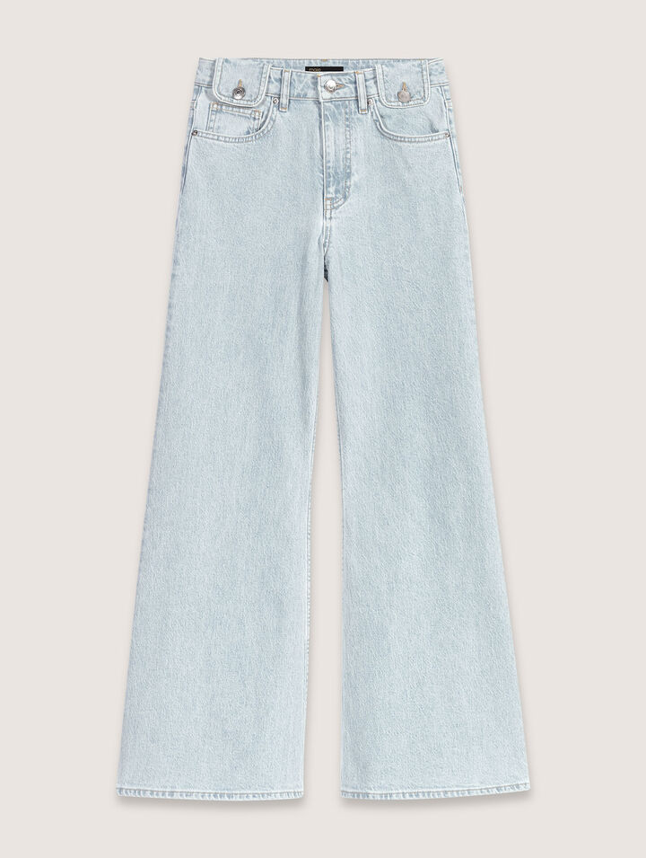 Weite Jeans mit Waschung