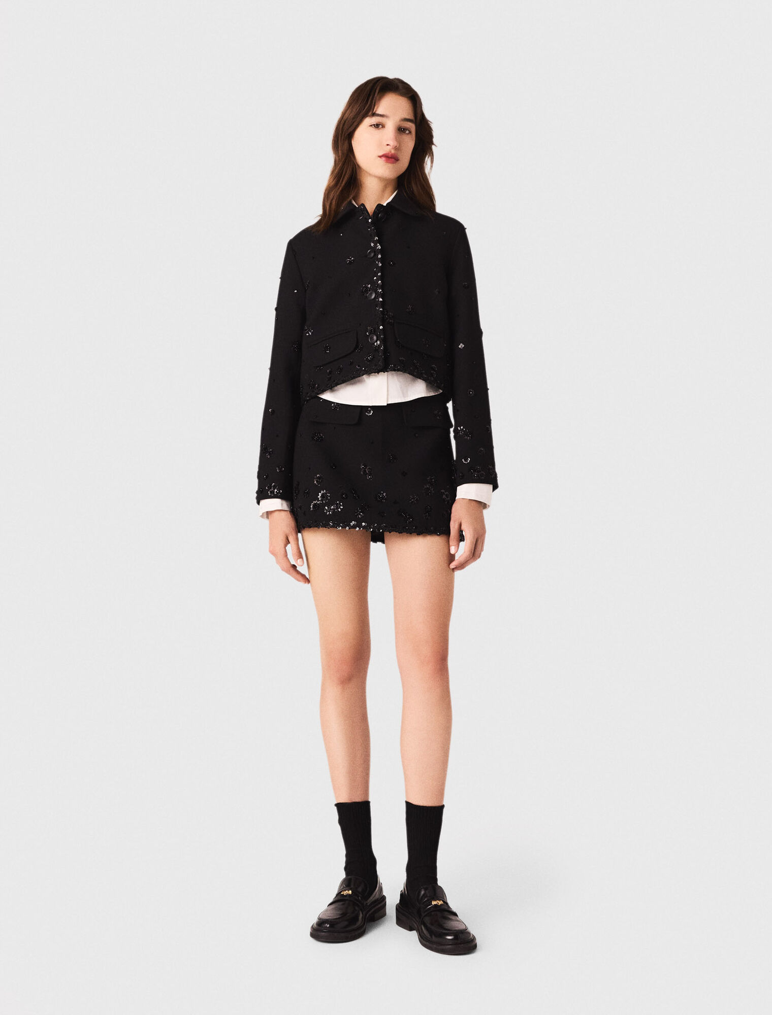 Kurze bestickte Jacke