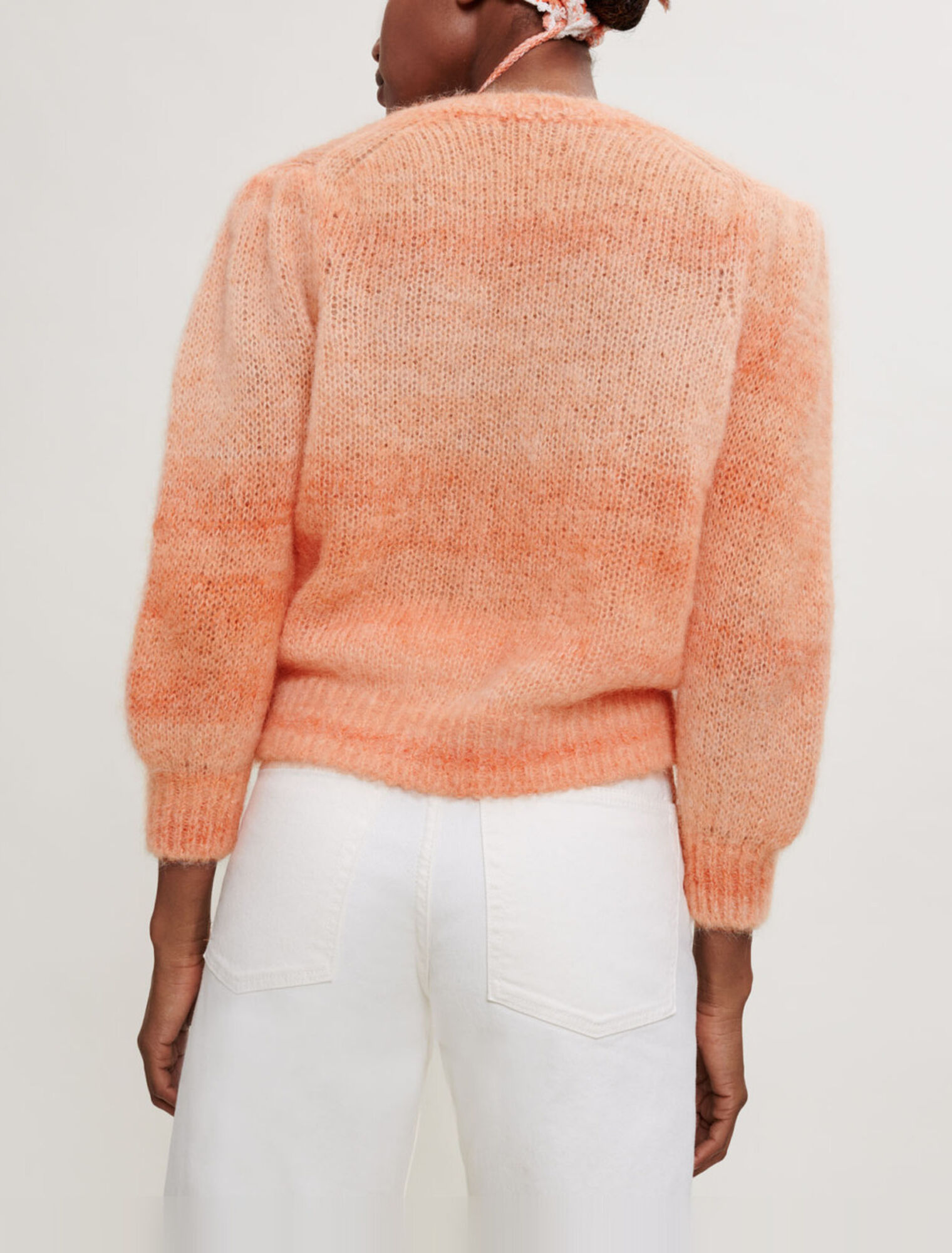Strickjacke aus bedrucktem Mohair