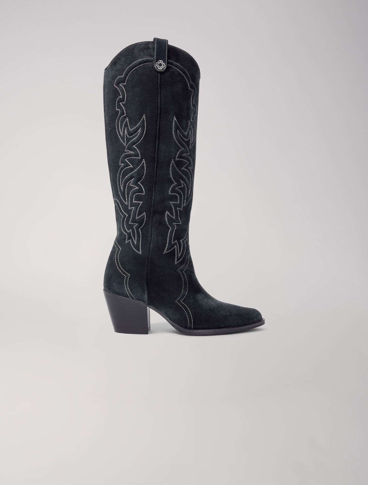 Santiags Stiefel aus Veloursleder