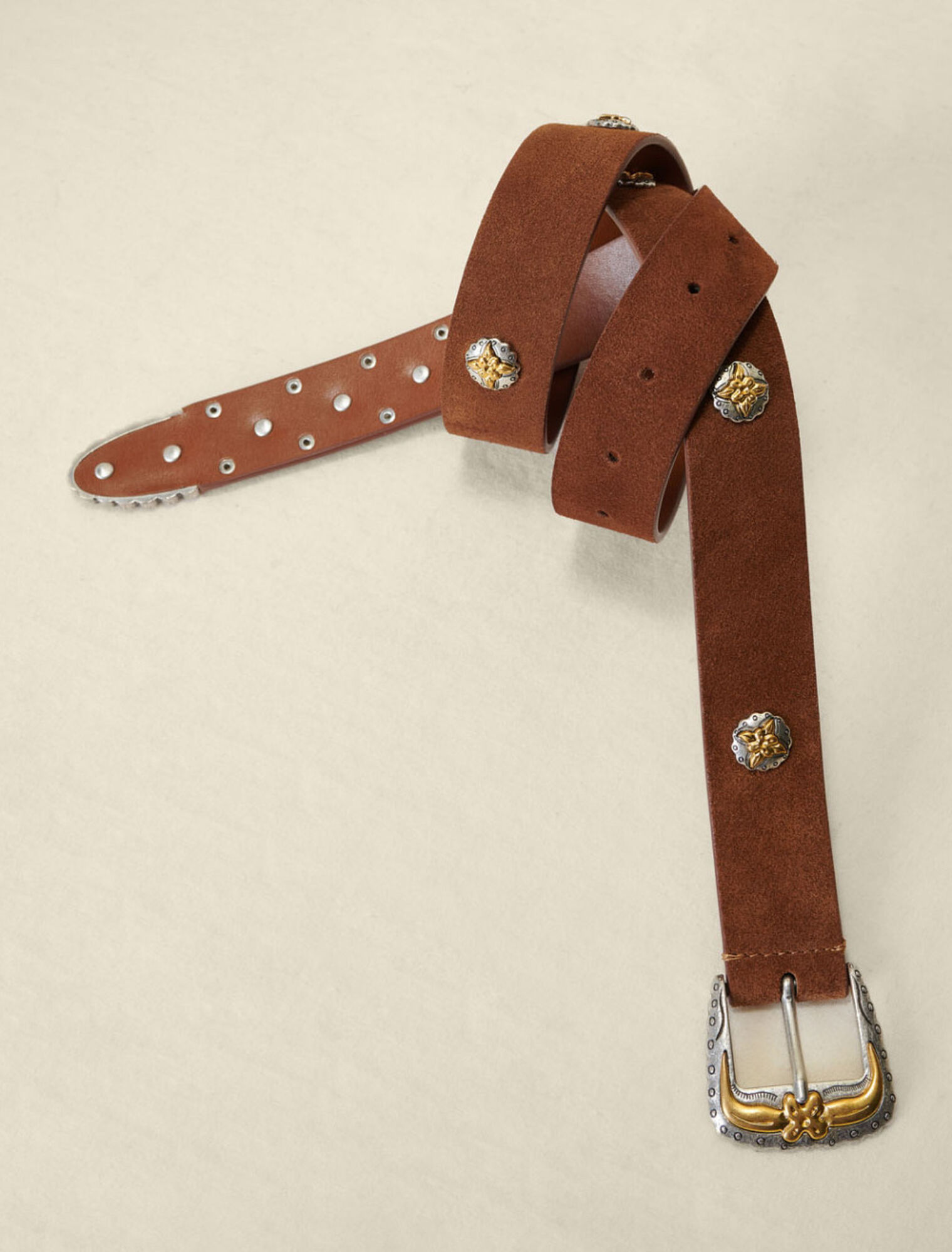 Westerngürtel aus Veloursleder