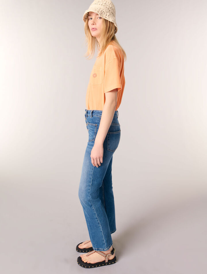 Denim jeans with pockets