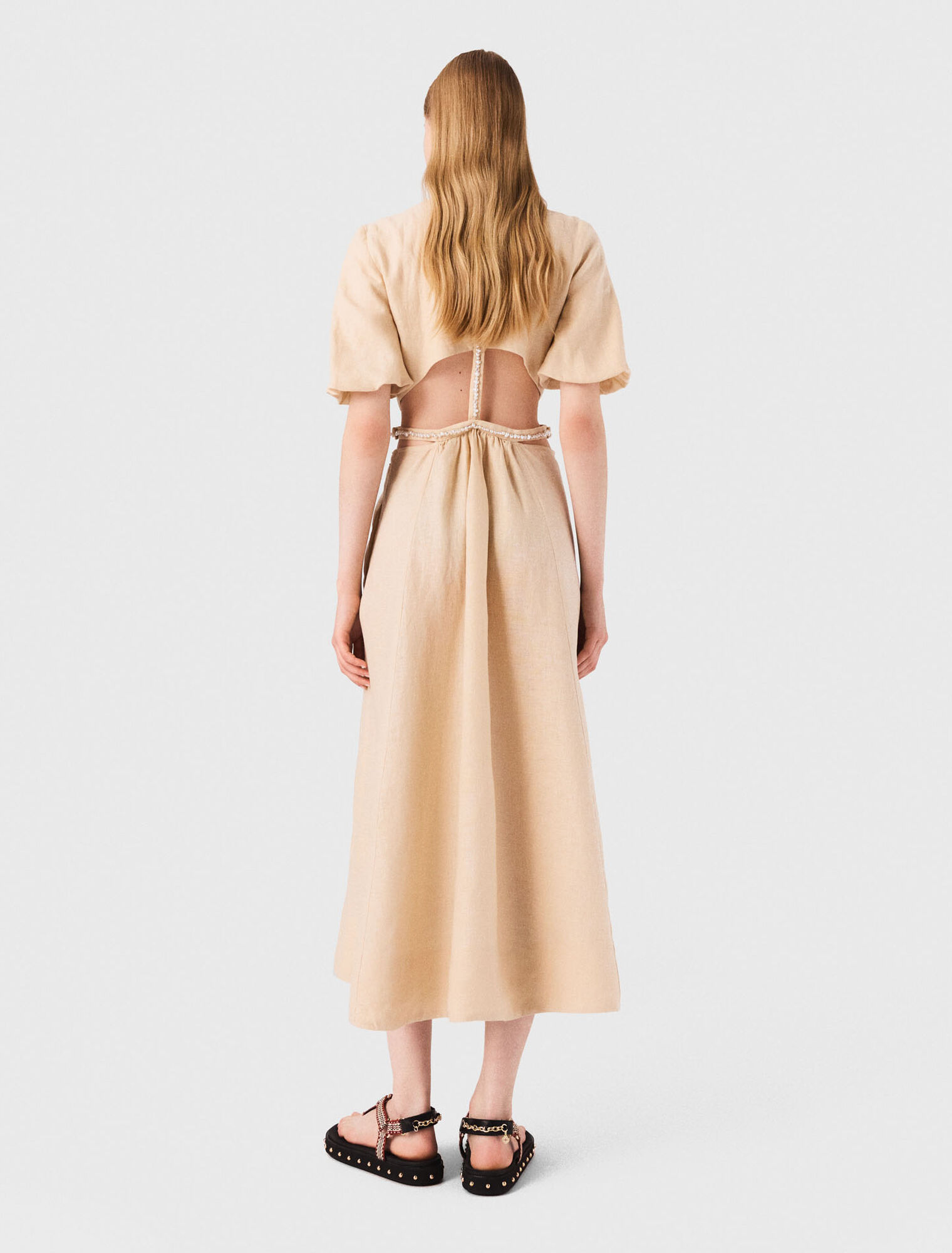 Langes Leinenkleid