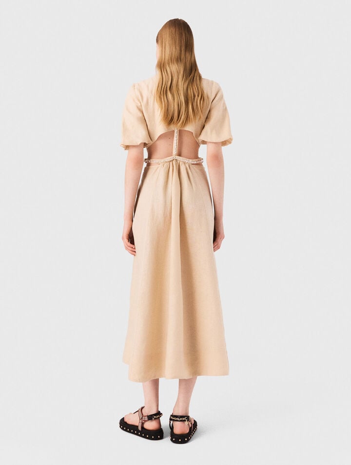 Langes Leinenkleid