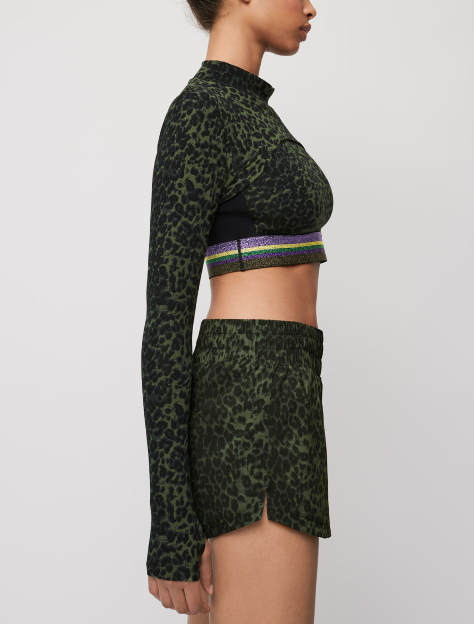 Shorts in Running-Optik mit Aufdruck