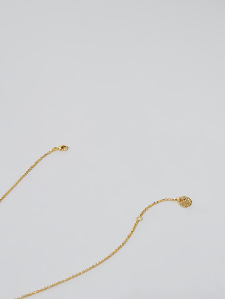 Goldfarbene Halskette mit Strass