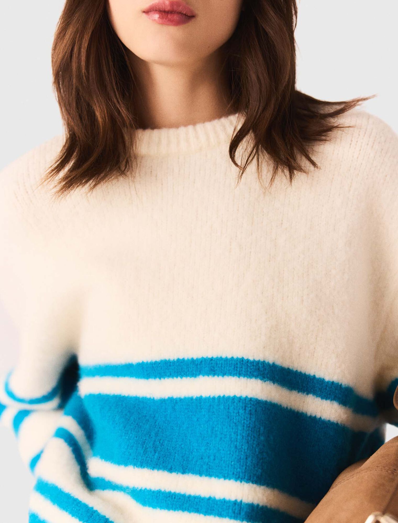 Weiter Pullover aus Wollgemisch