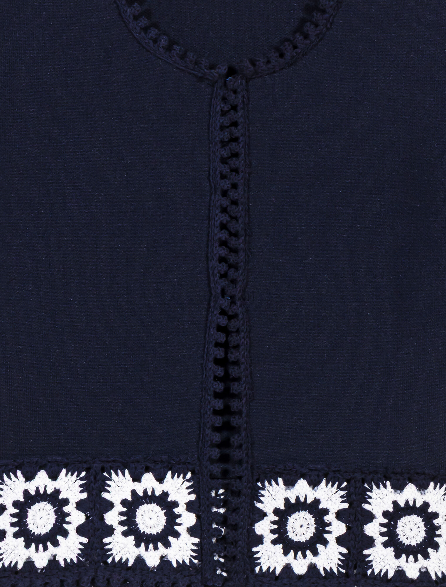 Cardigan mit H&auml;keleins&auml;tzen