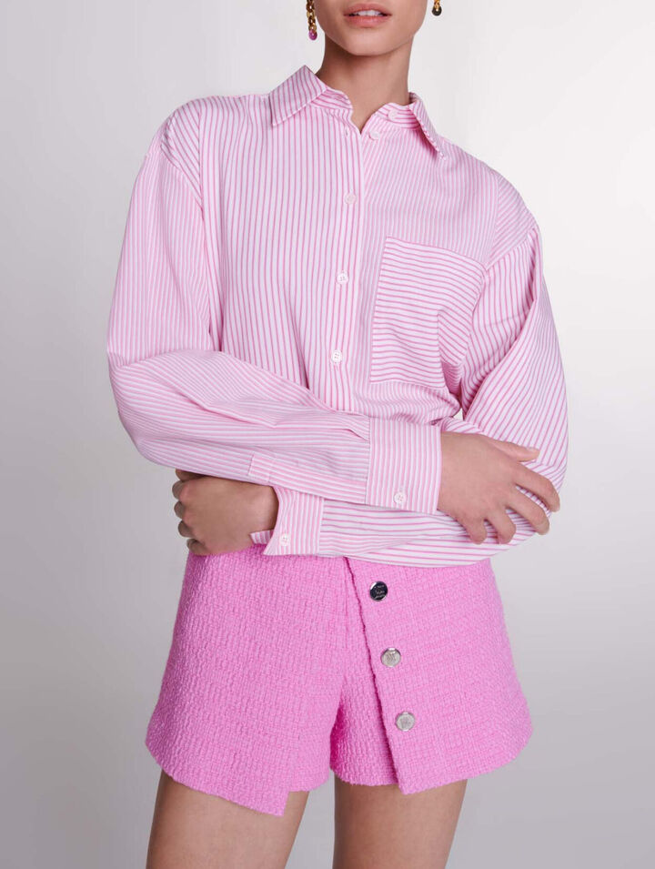 Tweed-Shorts mit Schößchen
