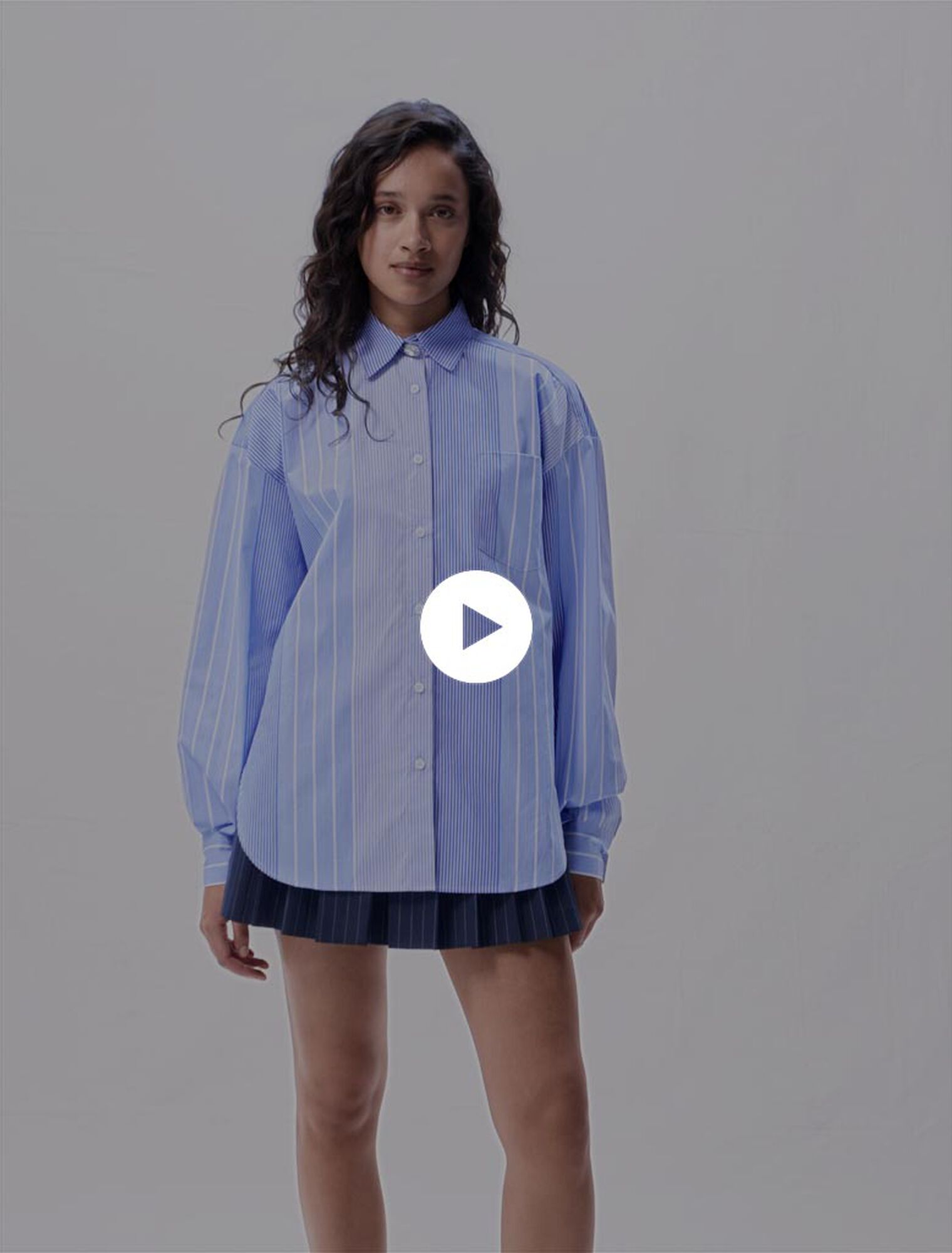 Gestreiftes Patchwork-Hemd 