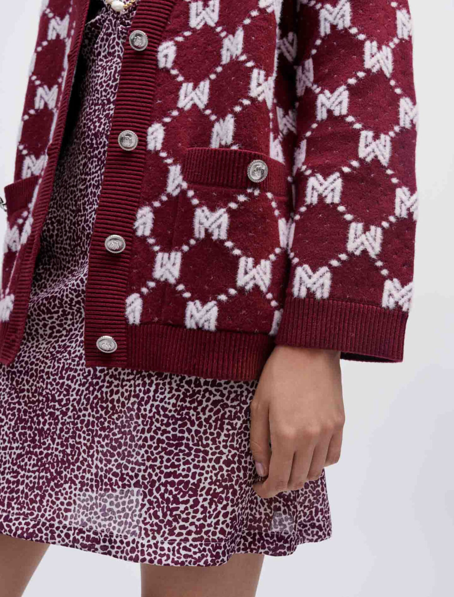 Strickjacke aus Jacquard-Strick Maje