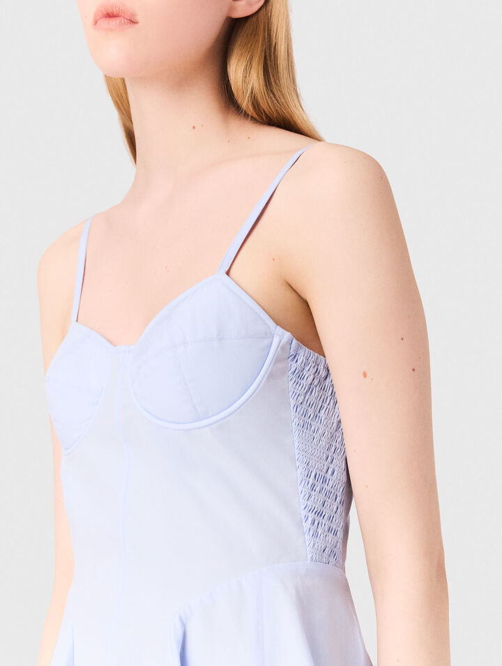 Kurzes Babydoll-Kleid aus Baumwolle