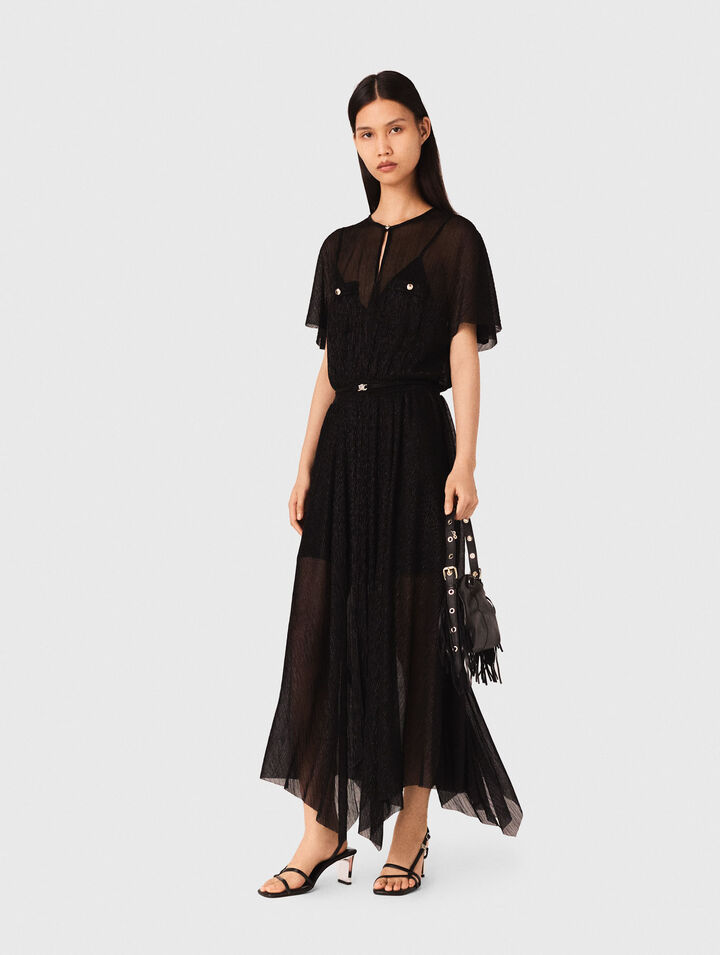 Langes metallisches Kleid