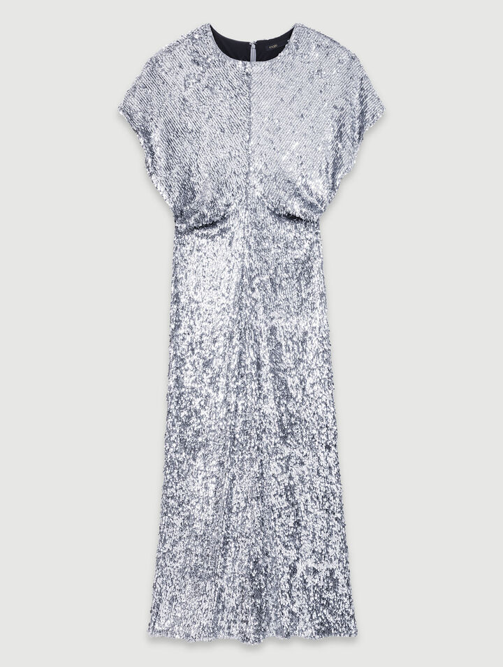 Langes Kleid mit Palletten
