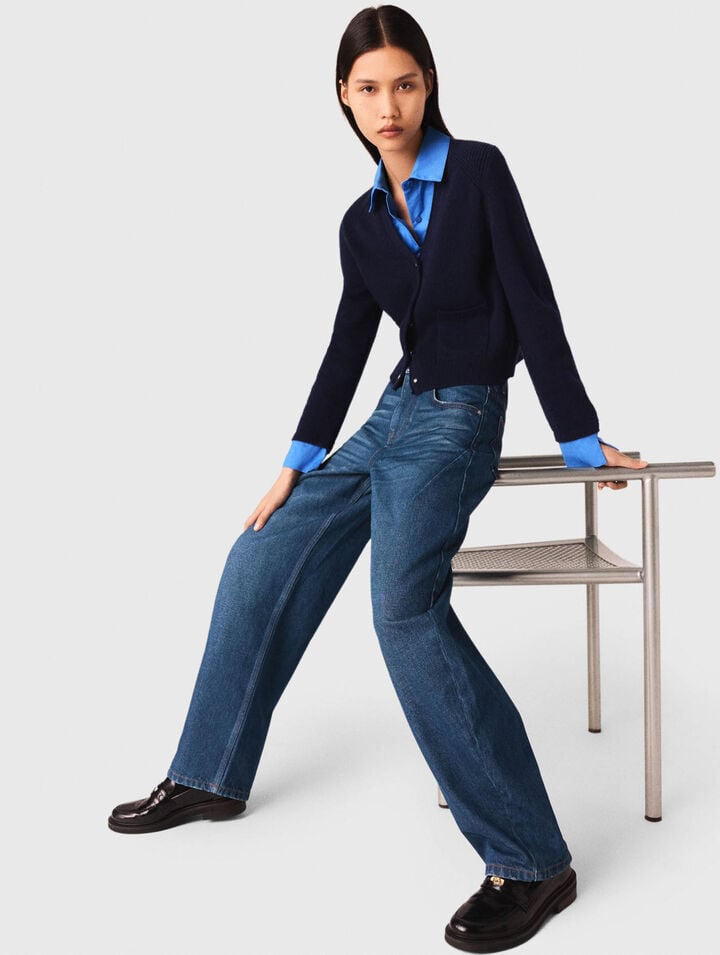 Balloon-Jeans mit Martingal