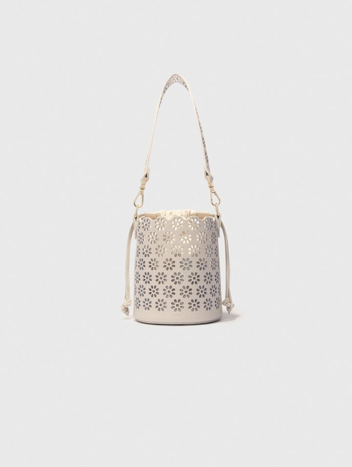 Bucket Bag aus perforiertem Leder