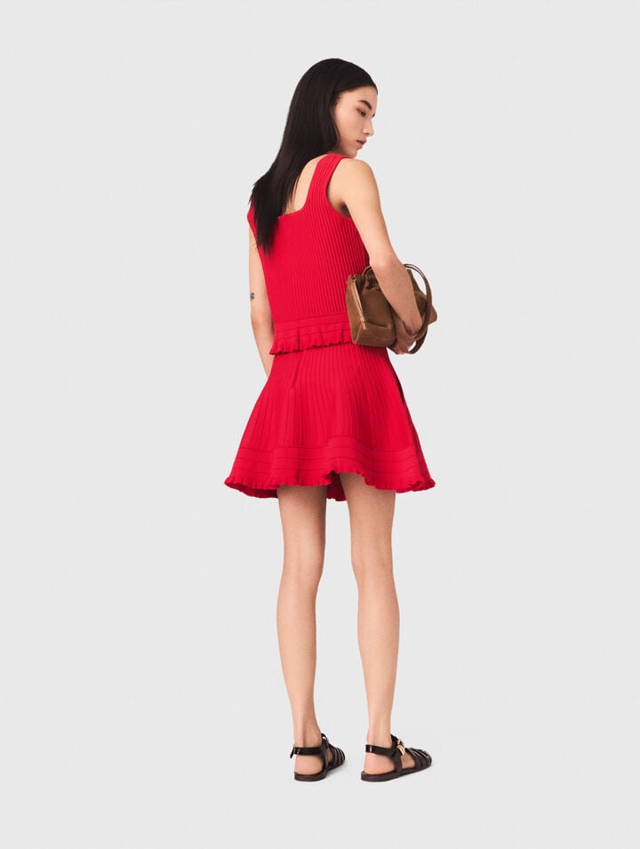 Stricktop mit Volants