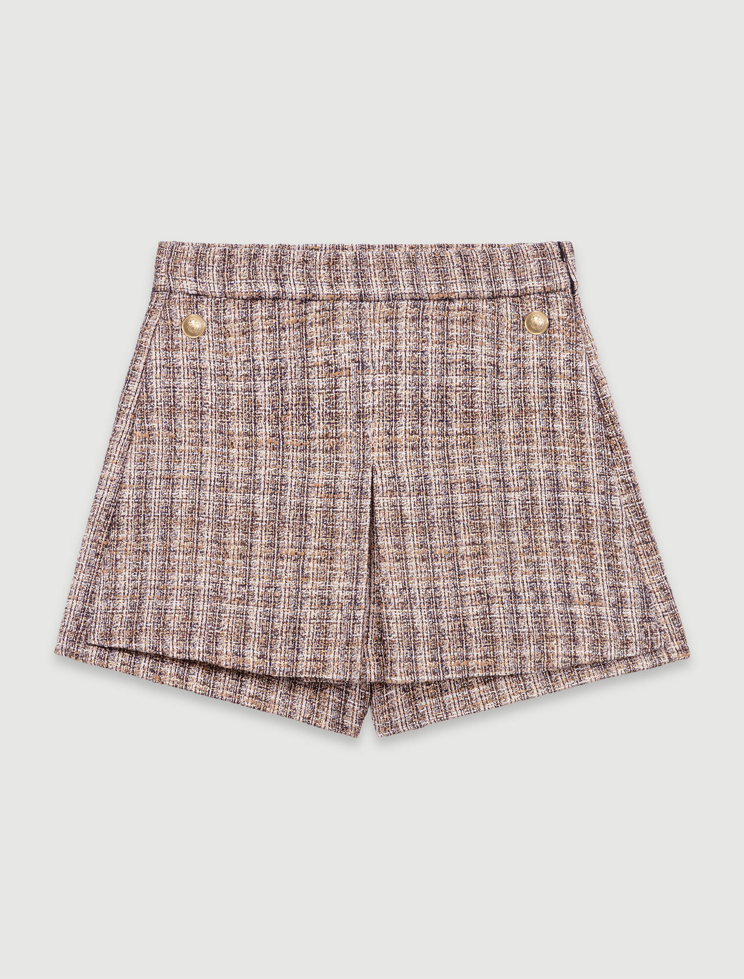 Trompe-l'Oeil-Shorts aus Tweed