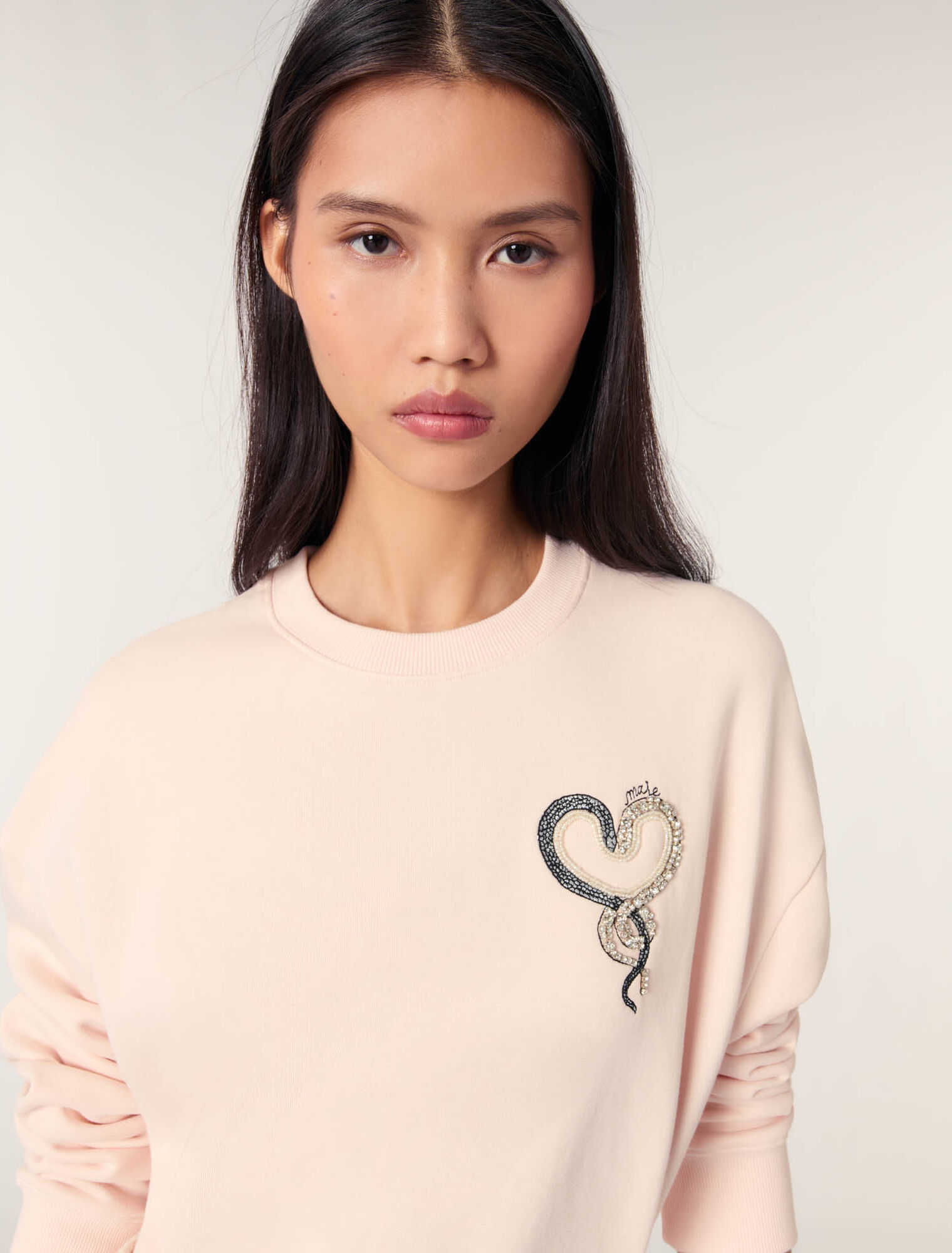 Sweatshirt mit Stickerei