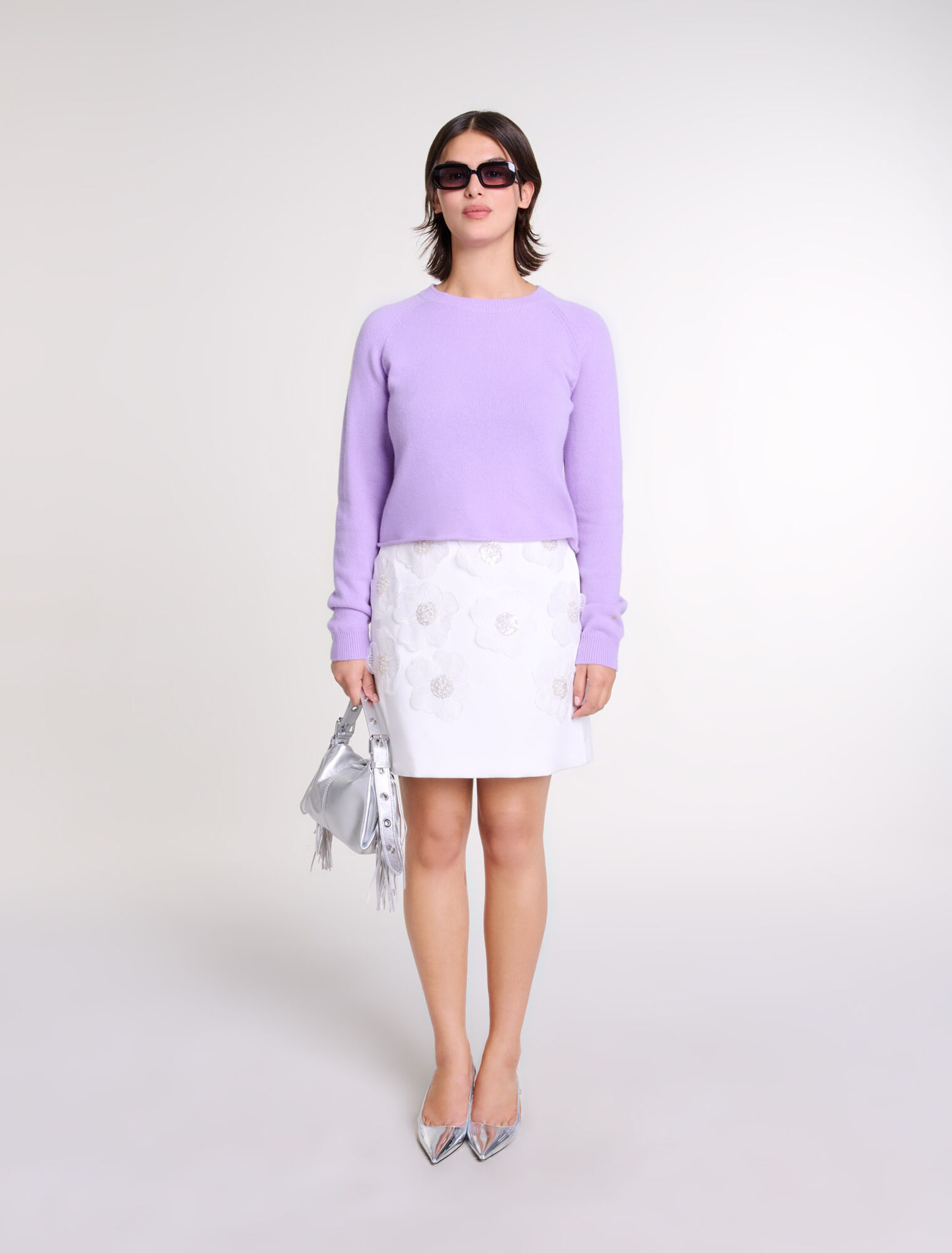 Kurzer Kaschmirpullover