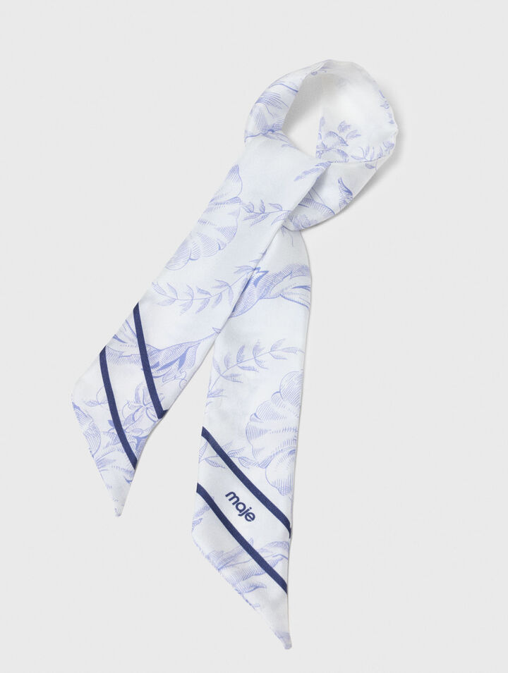 Seidenschal mit Blumenprint