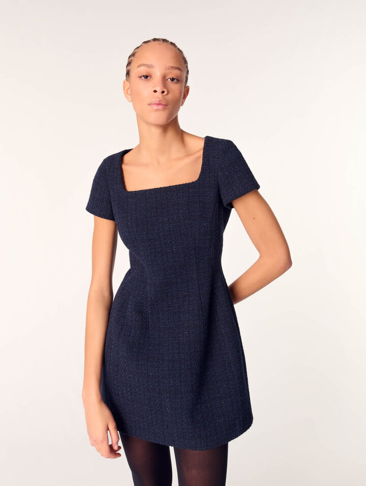 Kurzes Tweed-Kleid
