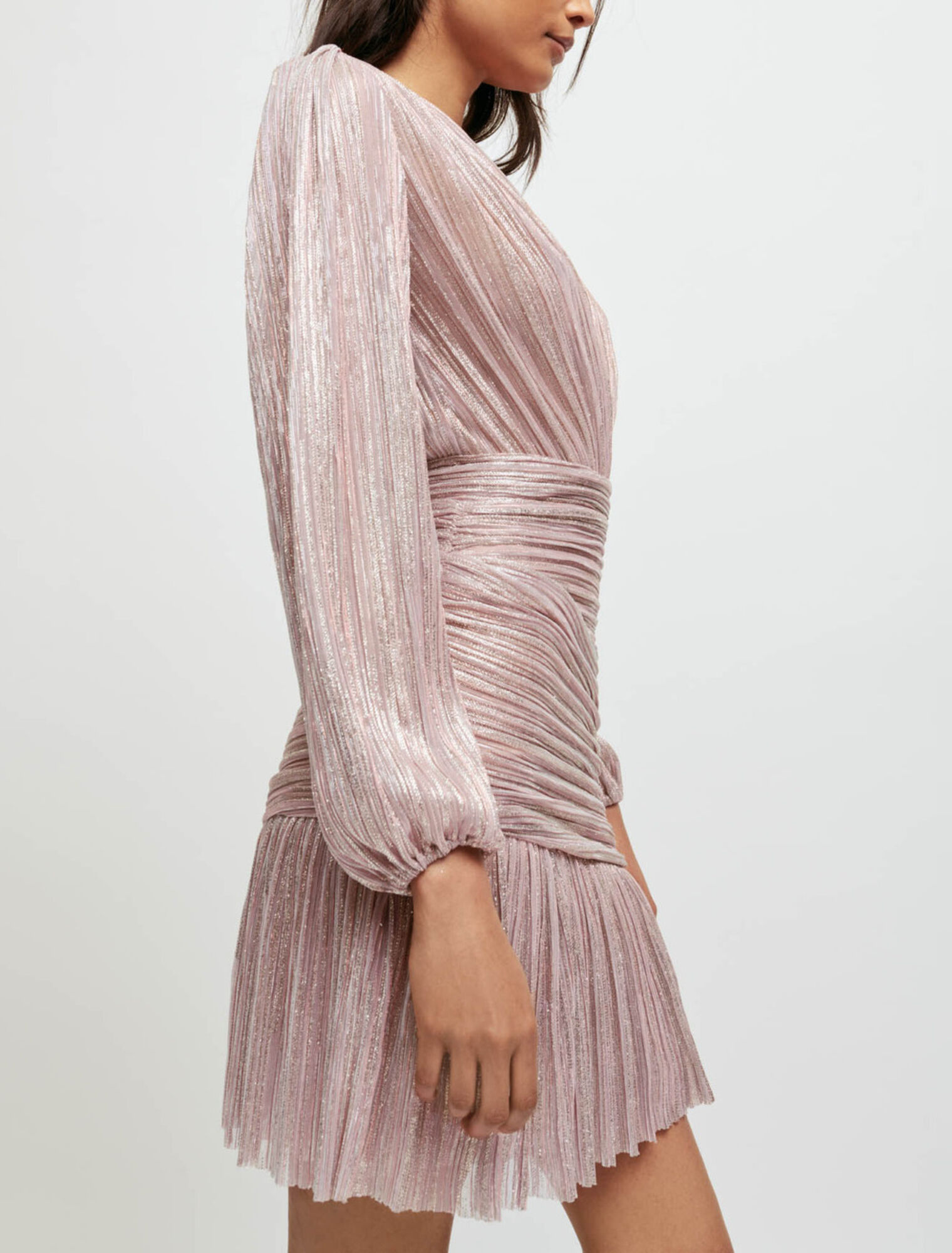Drapiertes Kleid aus Lurex
