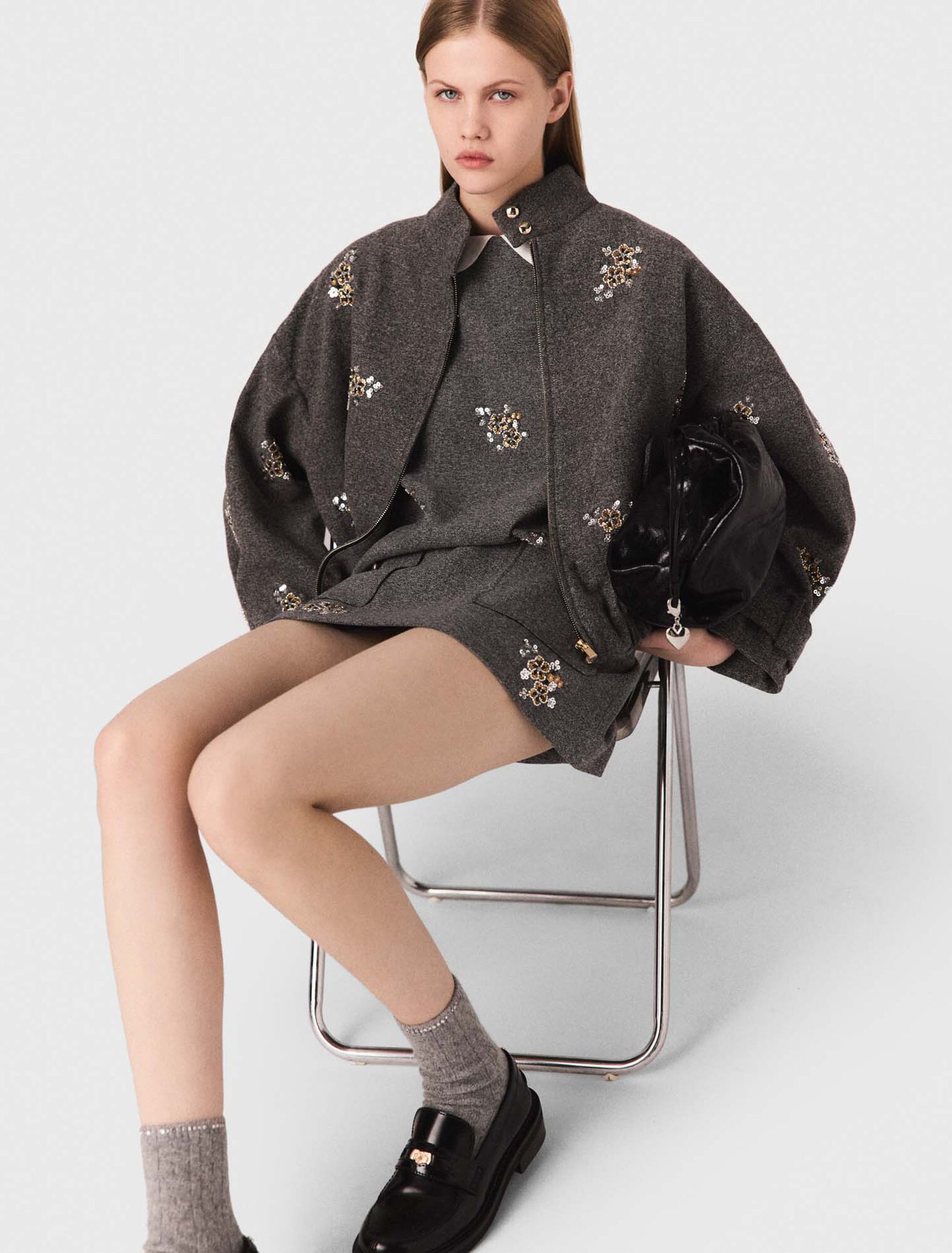 Bestickte Bomberjacke