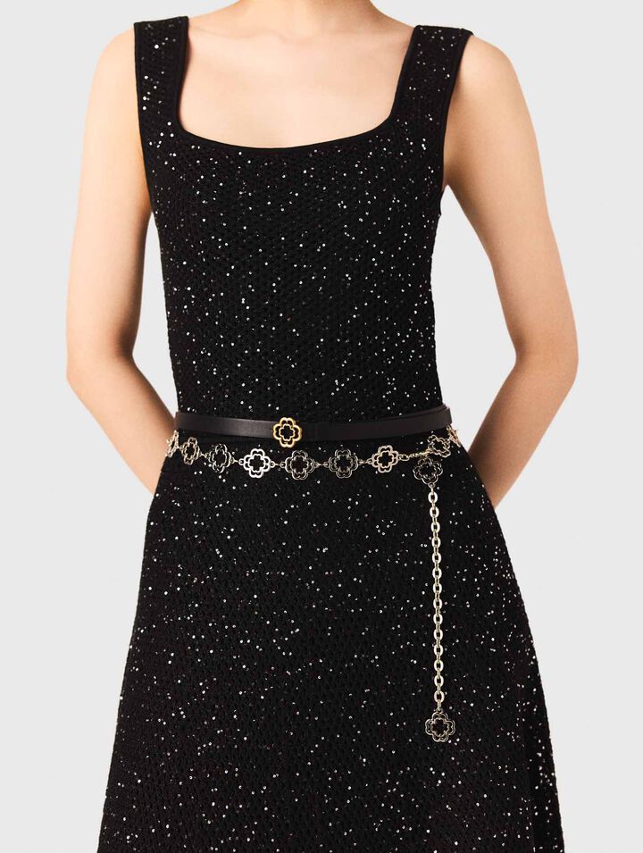 Schmaler Gürtel mit Clover-Logo