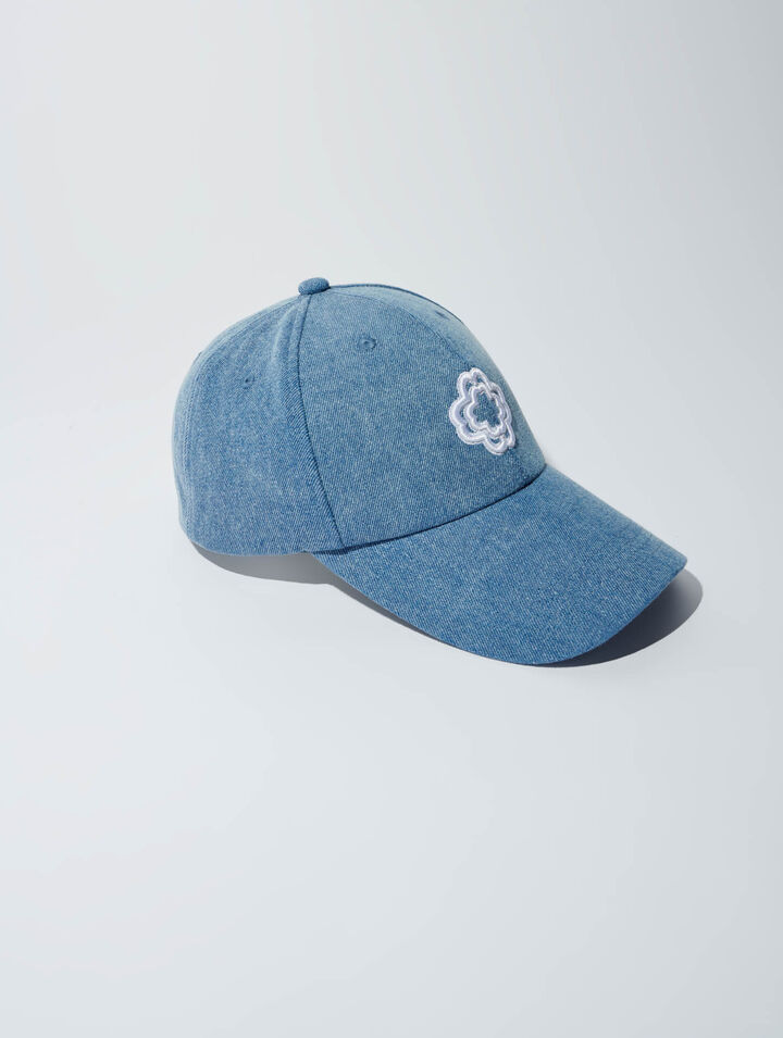 Denim-Cap mit clover-Logo