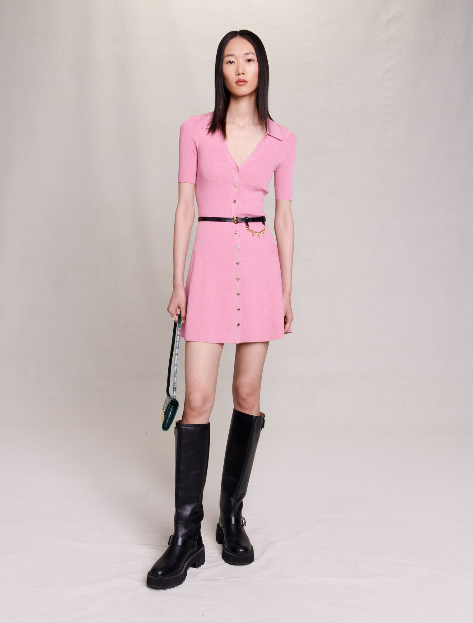 Jerseykleid aus glitzerndem