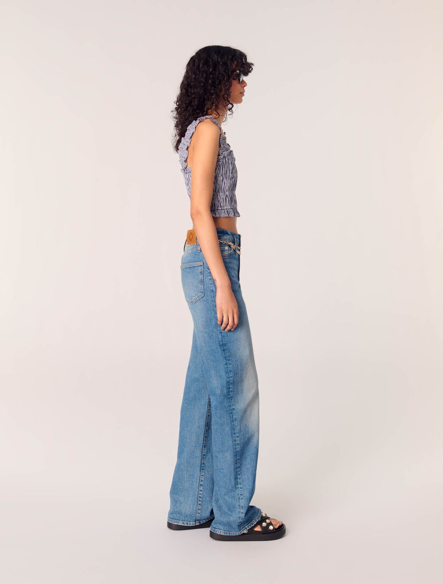 Gesmoktes Top mit Vichy-Muster