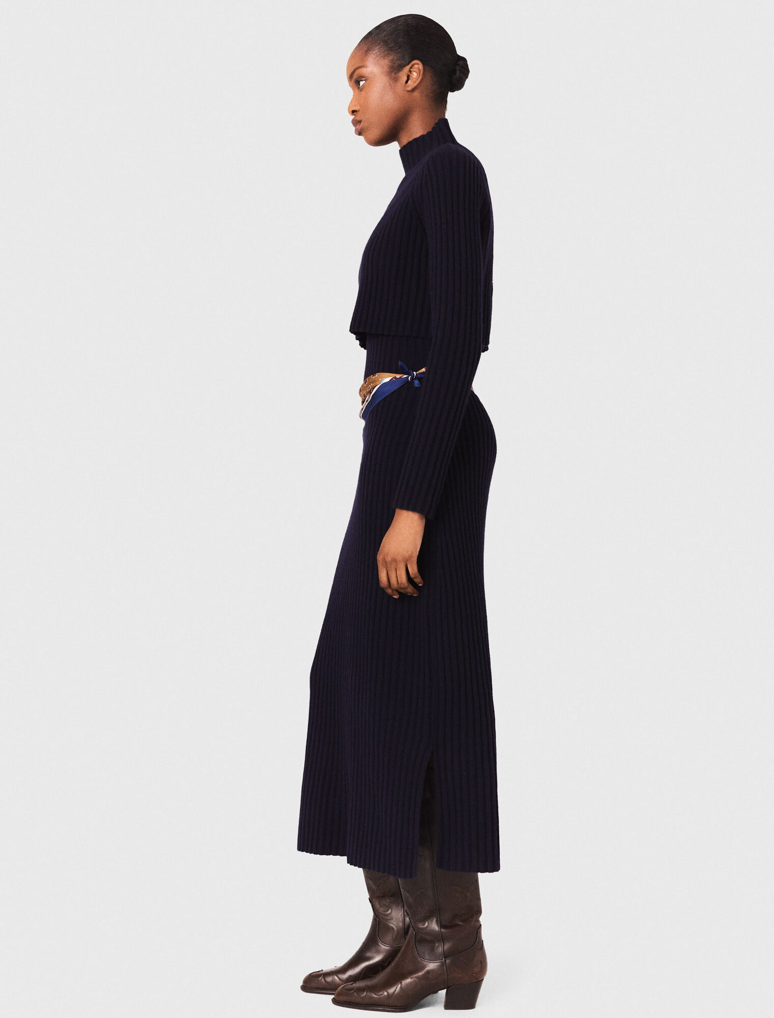 Strickkleid mit abnehmbarem Pulli