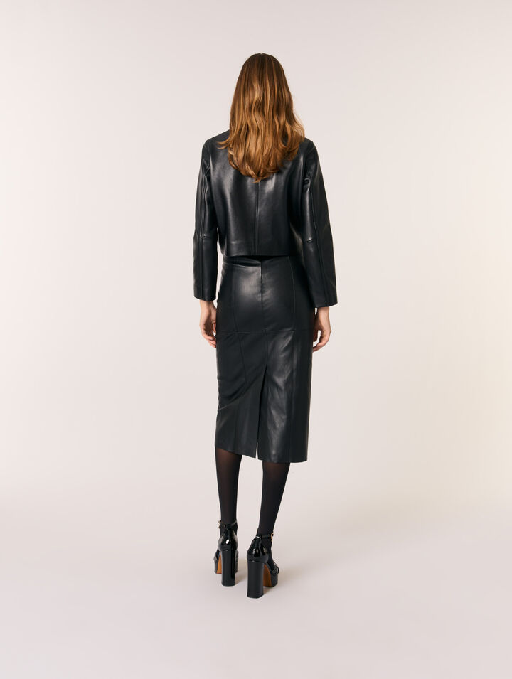 Kurze Lederjacke