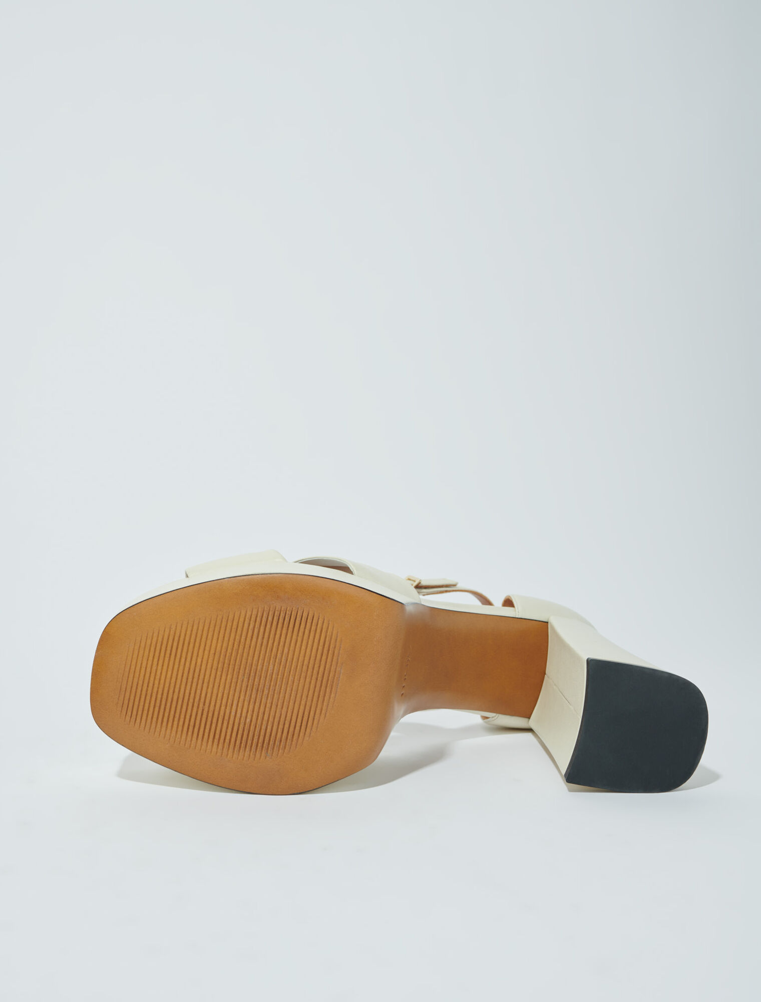 Plateausandalen aus Leder