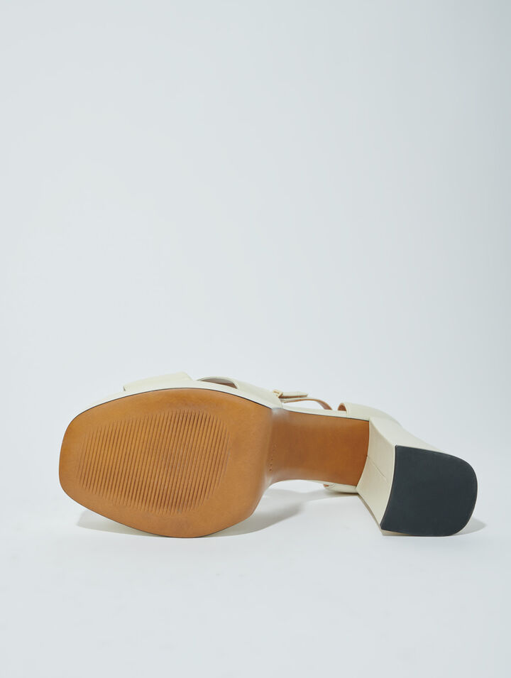 Plateausandalen aus Leder