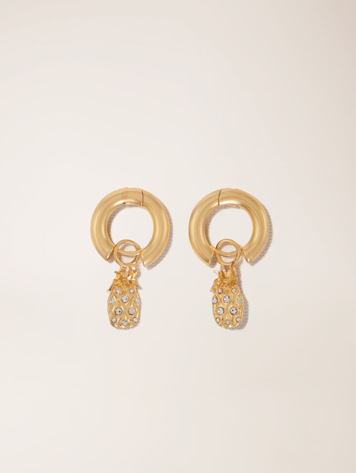 Mini-Creolen Ananasse mit Strass