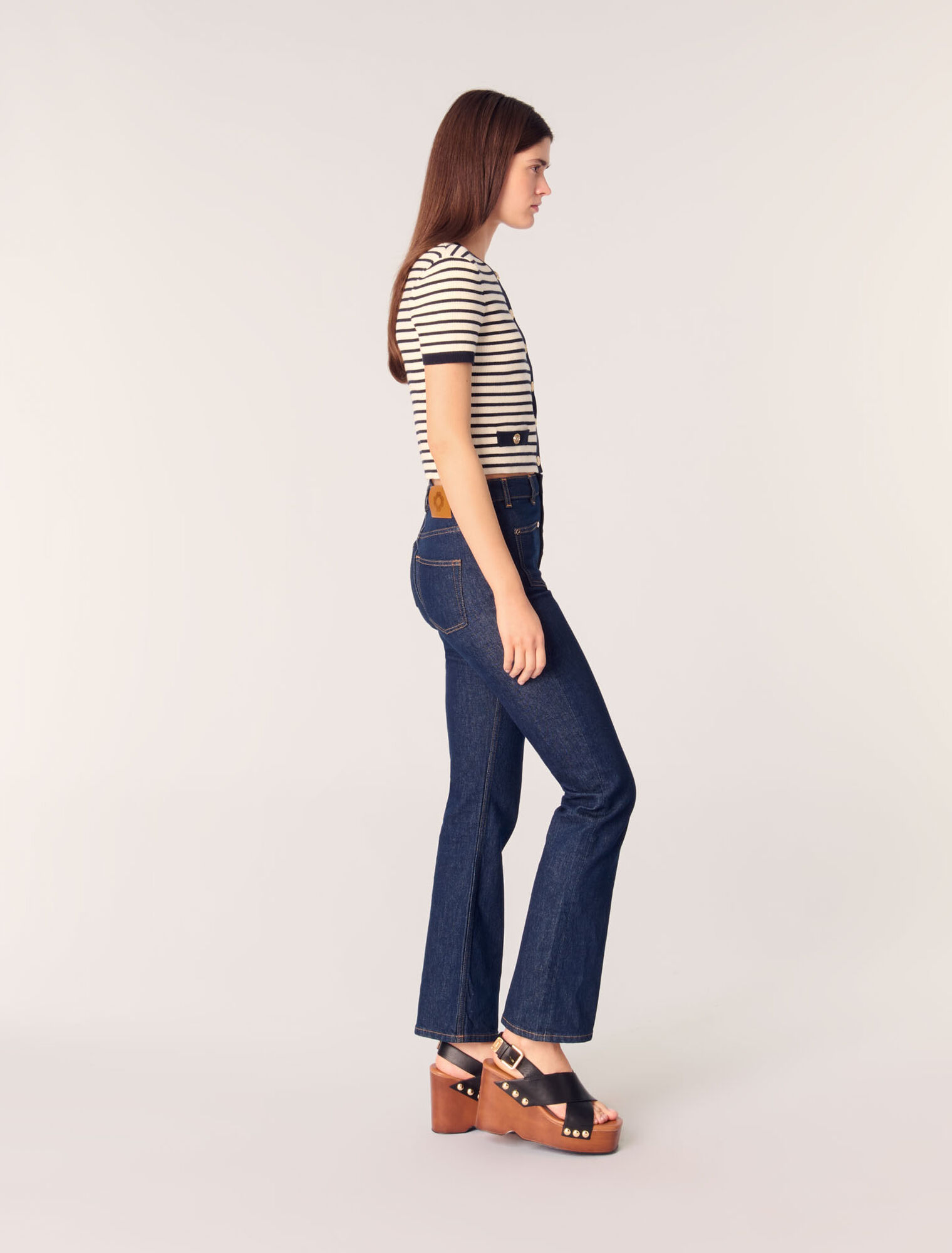 Kurzer Rippstrick-Cardigan