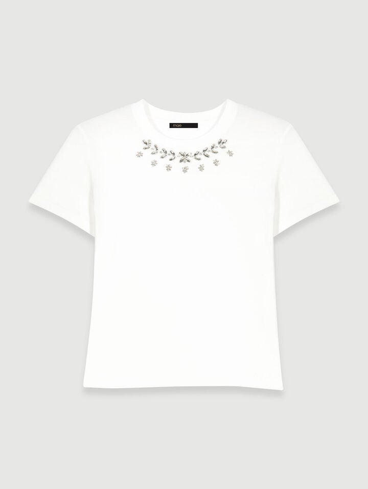 Strass-T-Shirt 100 % Baumwolle